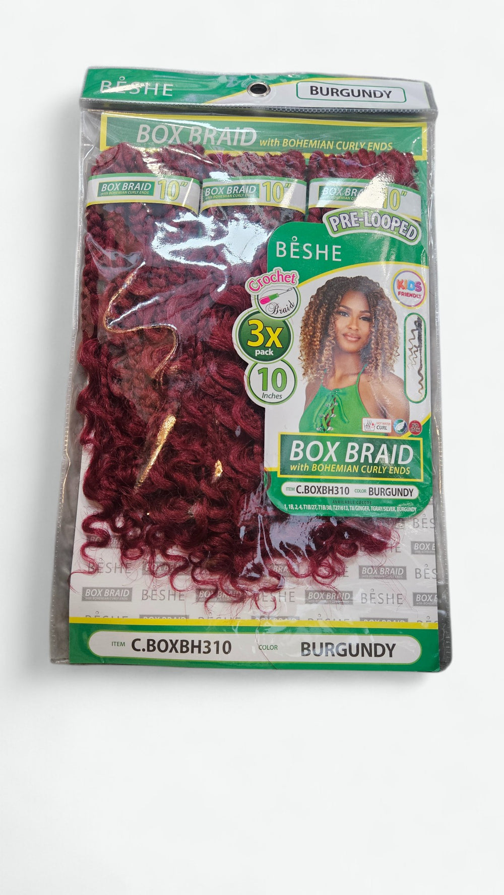 BESHE BOX BRAID CROCHET WITH BOHEMIAN CURLY ENDS