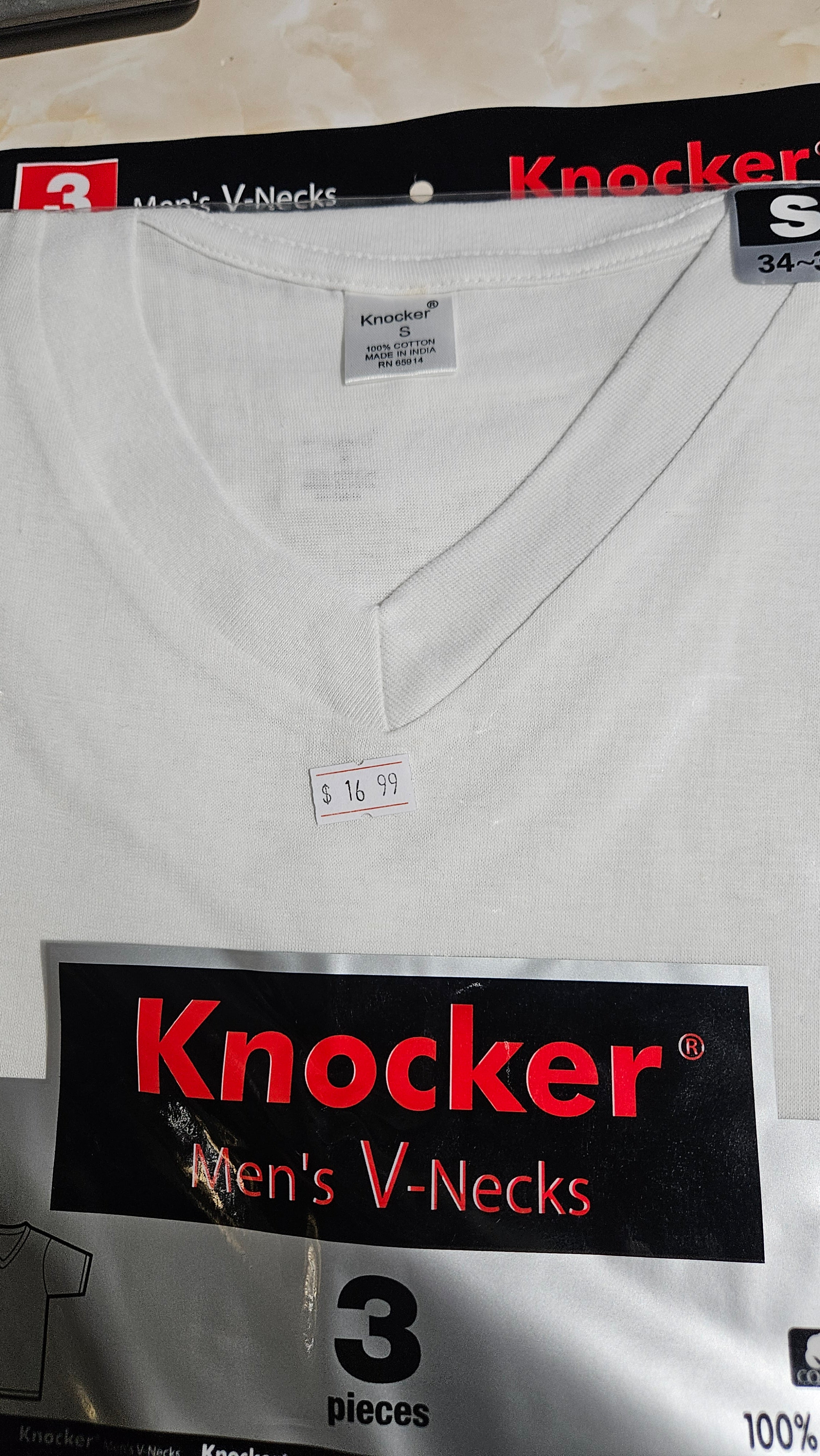 KNOCKER 3 PIECES MEN'S WHITE SHIRTS